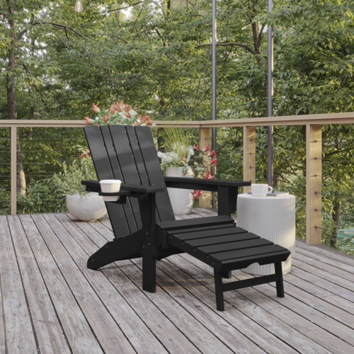 Flash Furniture LE-HMP-1045-110-BK-GG 29 3/4" Patio Lounge Seating