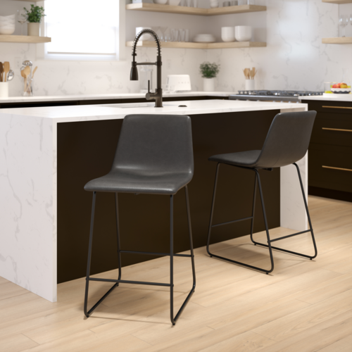 Flash Furniture 2-ET-ER18345-24-GY-GG 18" Barstool