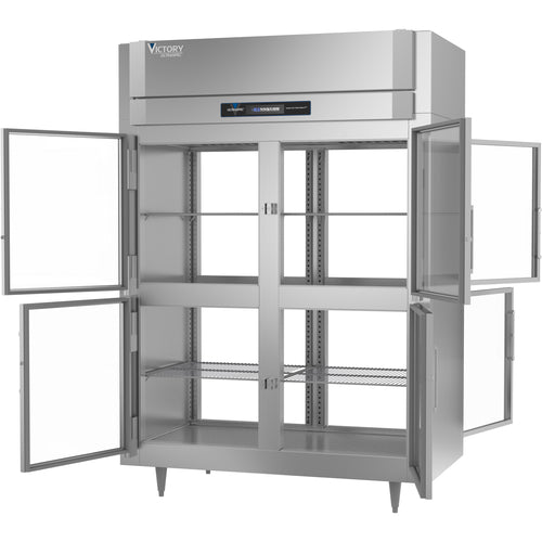 Victory FS-2D-S1-EW-PT-HG-HC 58 3/8" Solid Door Pass-Thru Freezer