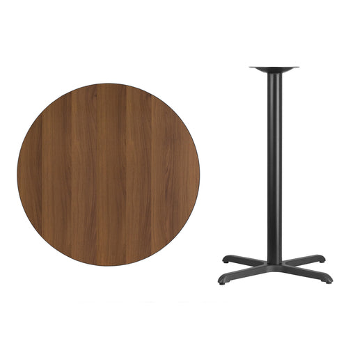 Flash Furniture XU-RD-36-WALTB-T3030B-GG Dining Table