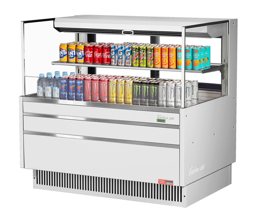 Turbo Air TOM-48L-UFD-W(B)-2S-N 46 3/4" Open Air Merchandiser