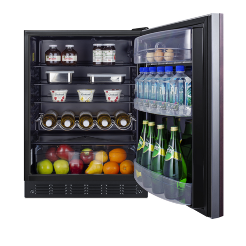 Summit FF6BK2SSIFADA 23 5/8" Solid Door Reach-In Refrigerator