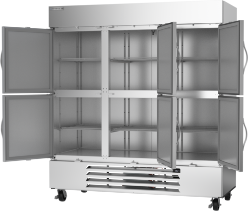 Beverage-Air HBR72HC-1-HS 75" 3 Section Solid Door Reach-In Refrigerator