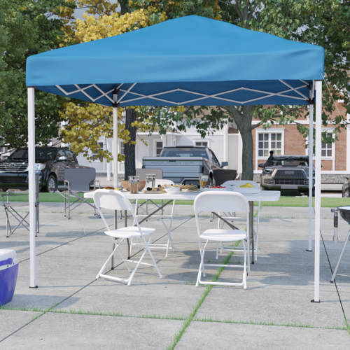 Flash Furniture JJ-GZ88183Z-4LEL3-BLWH-GG 94" Patio Umbrella