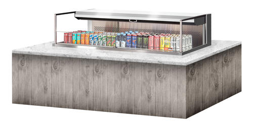 Turbo Air TOM-60L-UF-S-1SI-N 59 3/8" Refrigerated Display Case