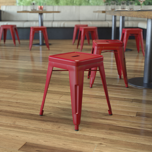 Flash Furniture ET-BT3503-18-RED-GG 15 3/4" Barstool