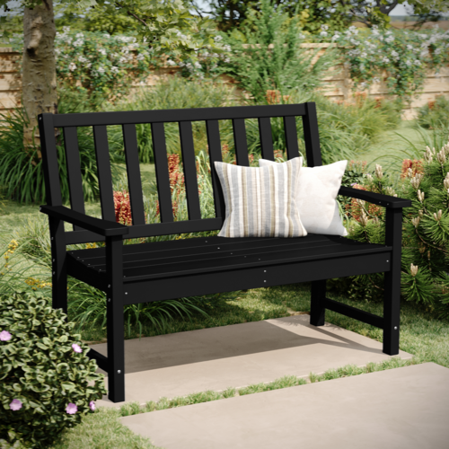 Flash Furniture LE-HMP-2035-12-BLK-GG 20" Patio Lounge Seating