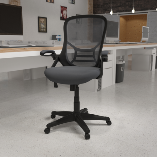 Flash Furniture HL-0016-1-BK-DKGY-GG 26 1/2" Dining Chair