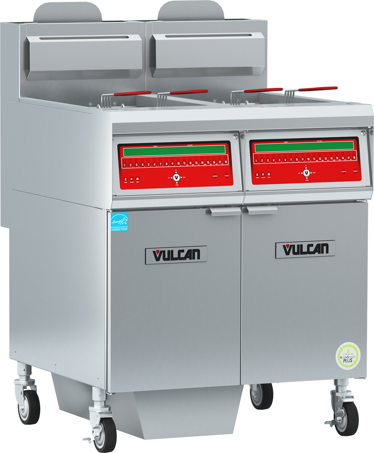 Vulcan 2VHG50CF 31 1/4" (2) 50 lb Gas Fryer Battery