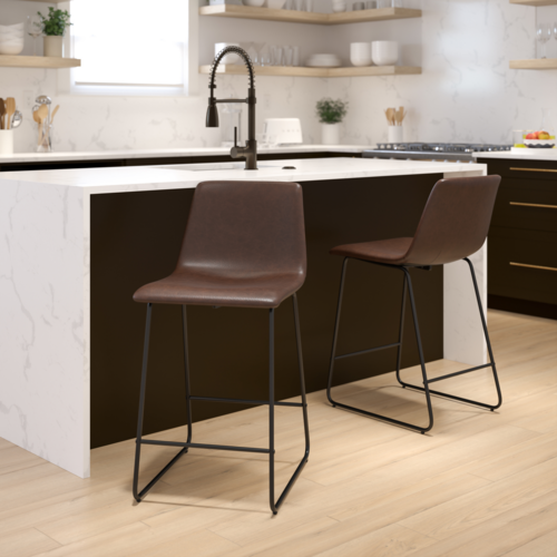 Flash Furniture 2-ET-ER18345-24-DB-GG 18" Barstool
