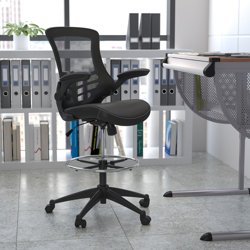 Flash Furniture BL-X-5M-D-BK-LEA-GG 24 1/2" Dining Chair