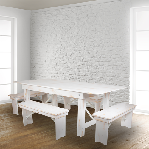 Flash Furniture XA-B-40X12-WH-GG 40" Bench