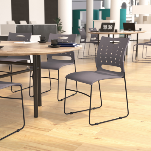 Flash Furniture 5-RUT-2-GY-BK-GG 18" Dining Chair