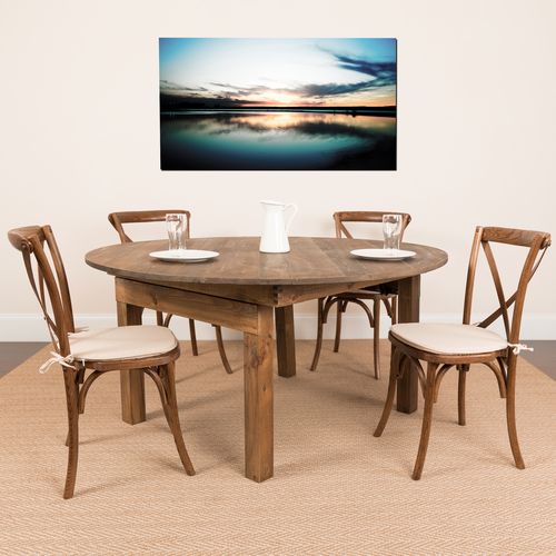 Flash Furniture XA-F-60-RD-GG 59 3/4" Dining Table