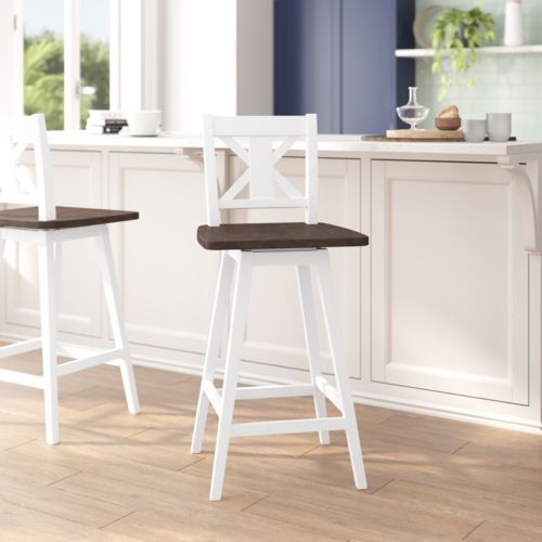Flash Furniture ES-G1-29-WH-GG 19" Barstool