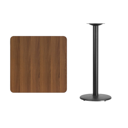 Flash Furniture XU-WALTB-3030-TR18B-GG Dining Table