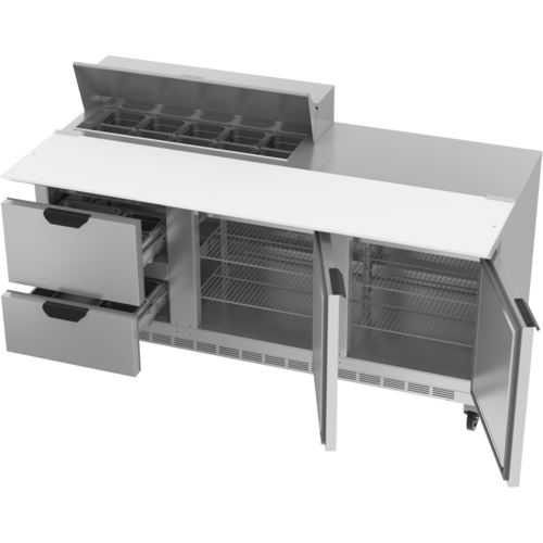 Beverage-Air SPED72HC-10C-2 72" 1 Door 12 Pan Sandwich / Salad Prep Table