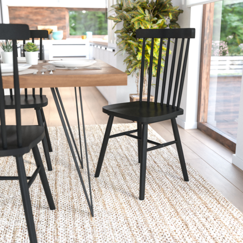 Flash Furniture ZH-8101WR-BK-2-GG 16 3/4" Dining Chair