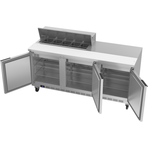 Beverage-Air SPE72HC-10 72" 3 Doors 12 Pan Sandwich / Salad Prep Table