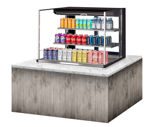 Turbo Air TOM-36L-UFD-W(B)-3SI-N 35 7/8" Refrigerated Display Case