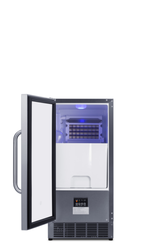 Summit BIM44GCSSADA 14 5/8" Full Cube Air-Cooled Ice Machine