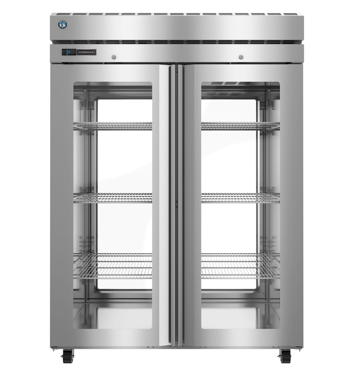 Hoshizaki PT2A-FGE-FGE 55" Solid & Glass Door Pass-Thru Refrigerator