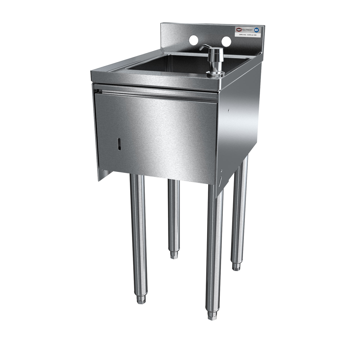 NBR UW-1-1012-1218-TDV 12 1/2" Underbar Sink