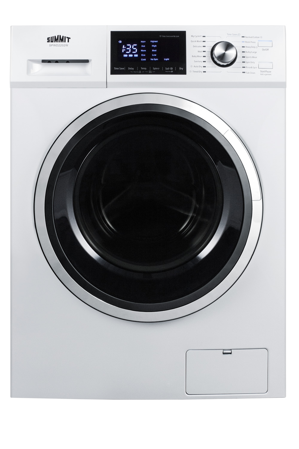 Summit SPWD2202W 23 3/8" Laundry Washer / Dryer Combo