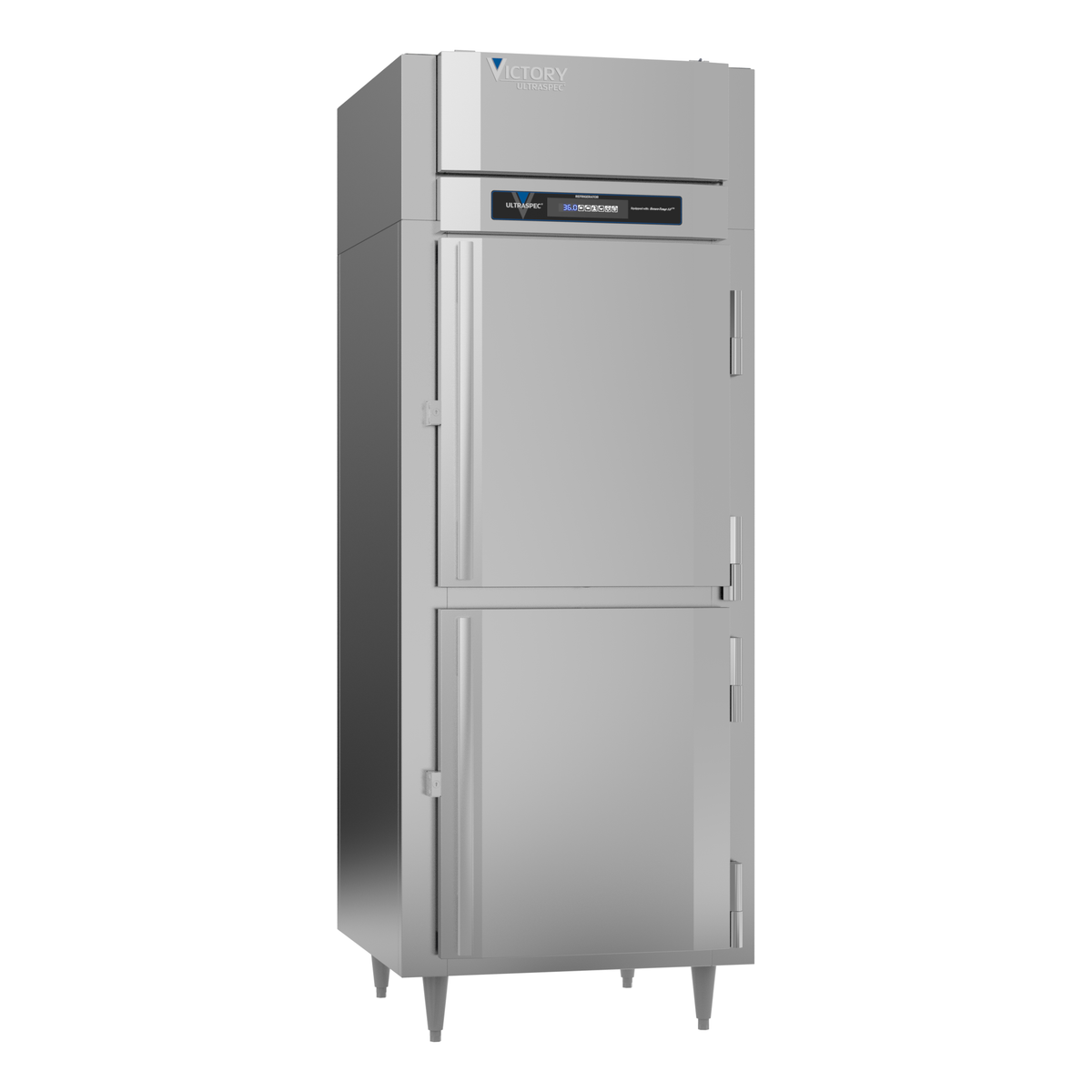Victory RSA-1D-S1-EW-PT-HD-HC 34 1/4" Solid & Glass Door Pass-Thru Refrigerator