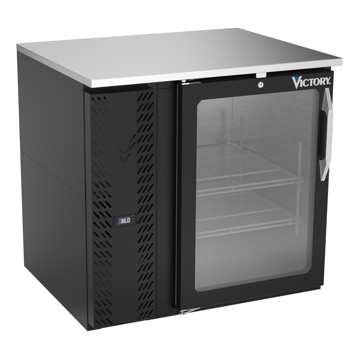 Victory VBB36HC-FG-B 36" Solid Door Back Bar Cooler
