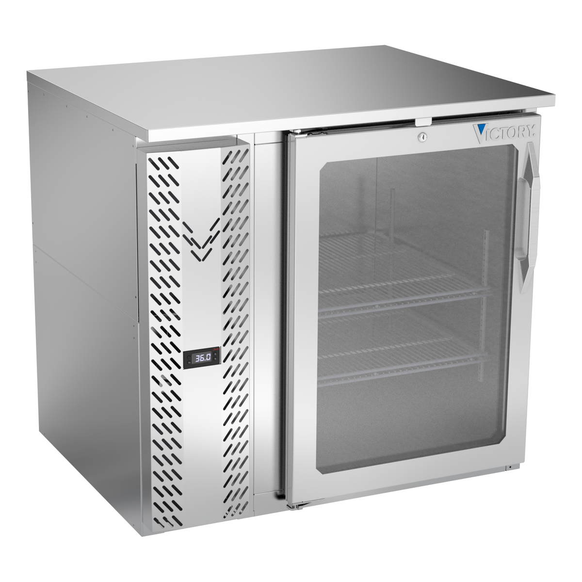 Victory VBB36HC-FG-S 36" Solid Door Back Bar Cooler