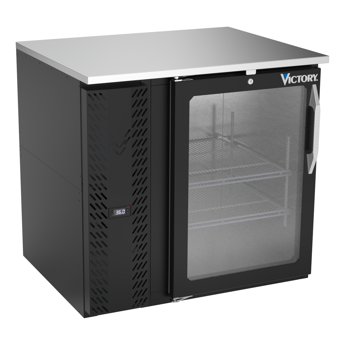 Victory VBB36HC-G-B 36" Solid Door Back Bar Cooler