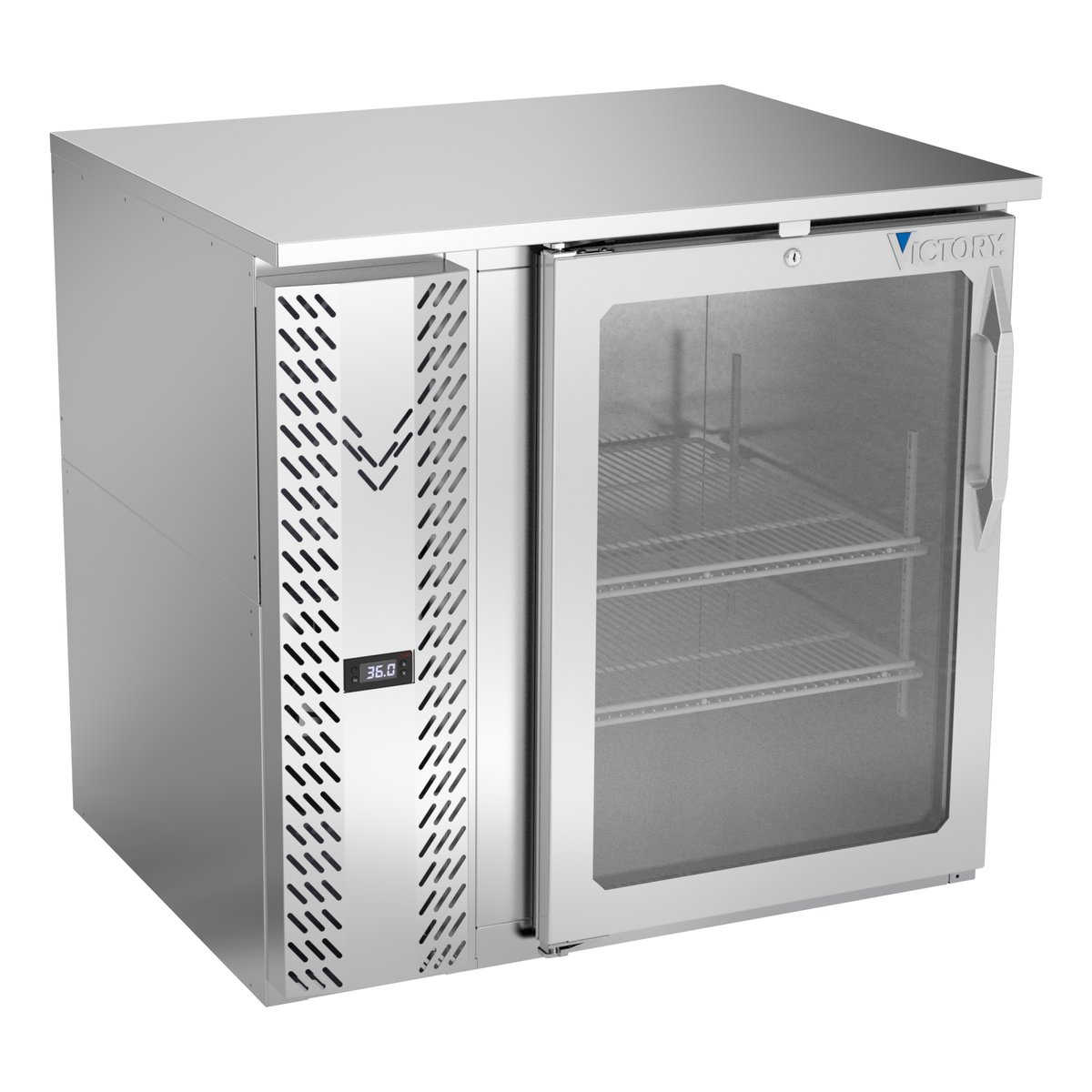 Victory VBB36HC-G-S 36" Solid Door Back Bar Cooler