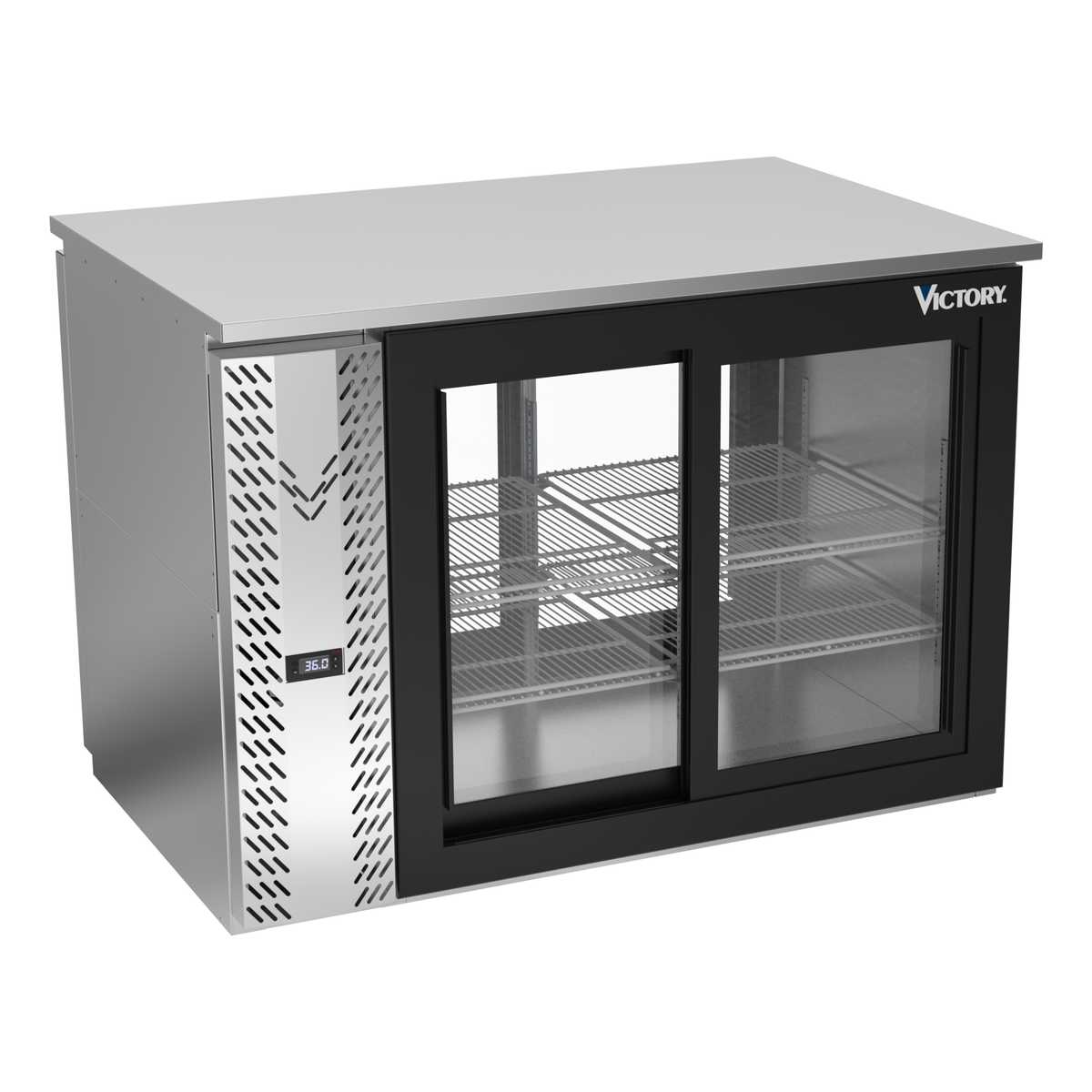 Victory VBB48HC-F-GS-PT-S 48" Solid Door Back Bar Cooler