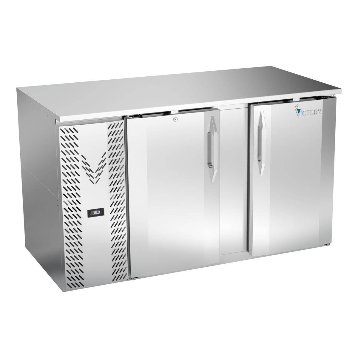 Victory VBB58HC-F-S 58" Solid Door Back Bar Cooler