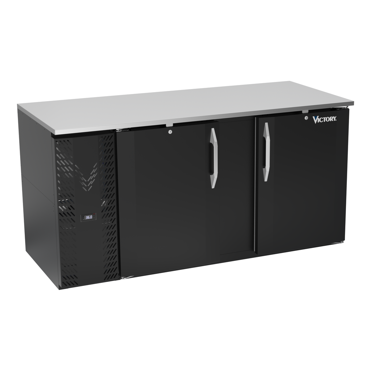 Victory VBB68HC-F-B 68" Solid Door Back Bar Cooler