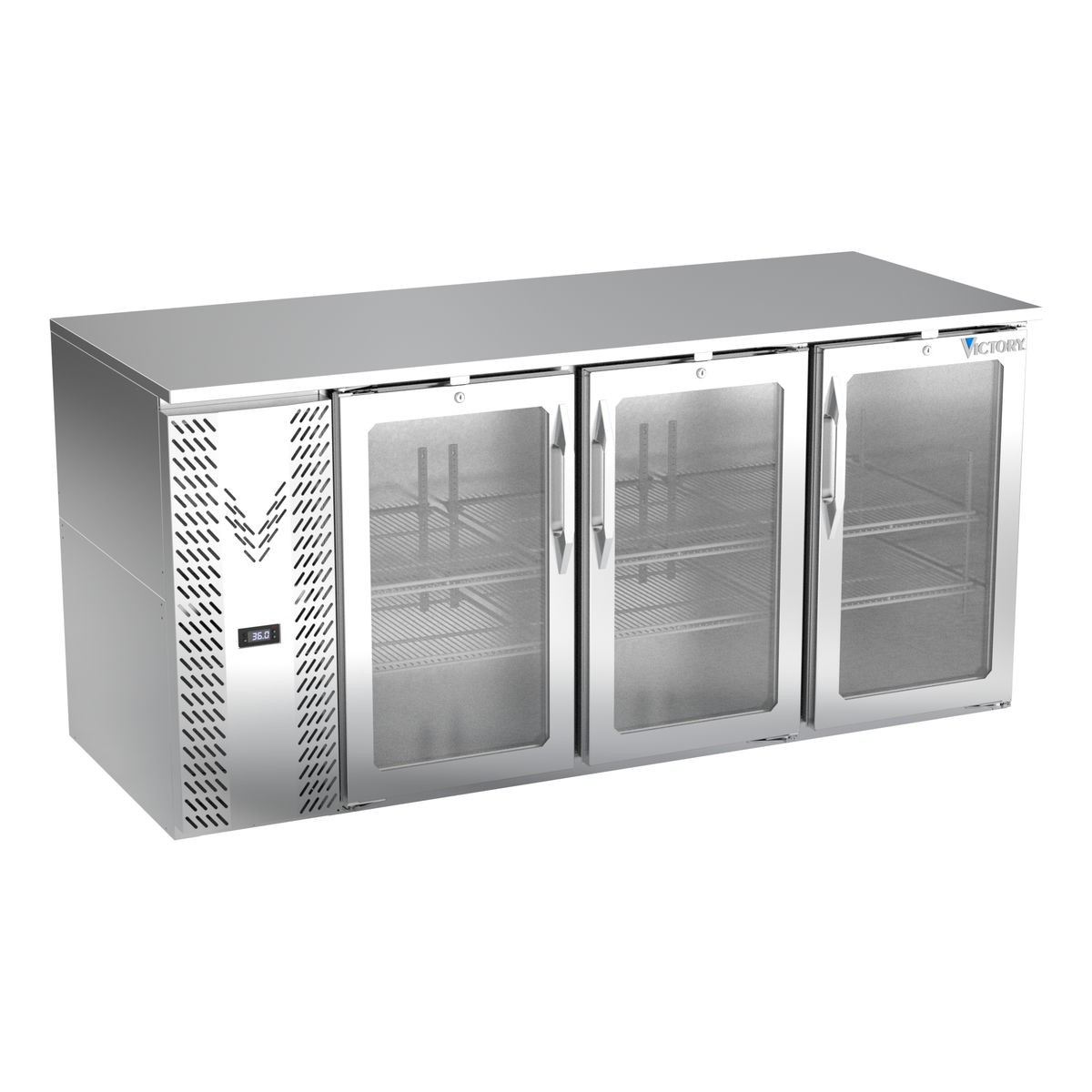 Victory VBB72HC-G-S 72" Solid Door Back Bar Cooler