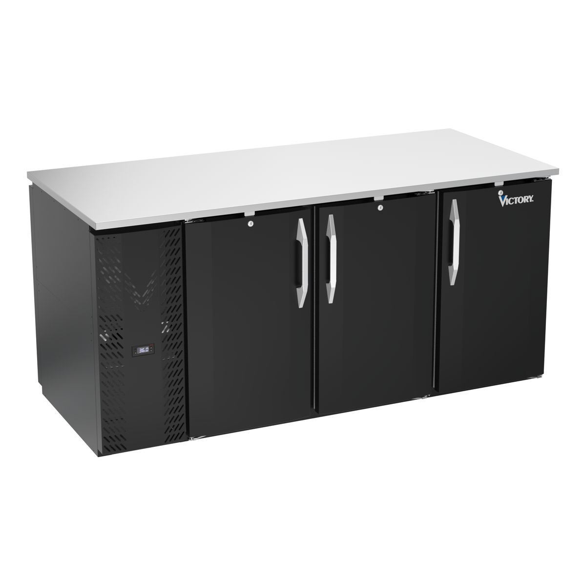 Victory VBB72HC-PT-B 72" Solid Door Back Bar Cooler