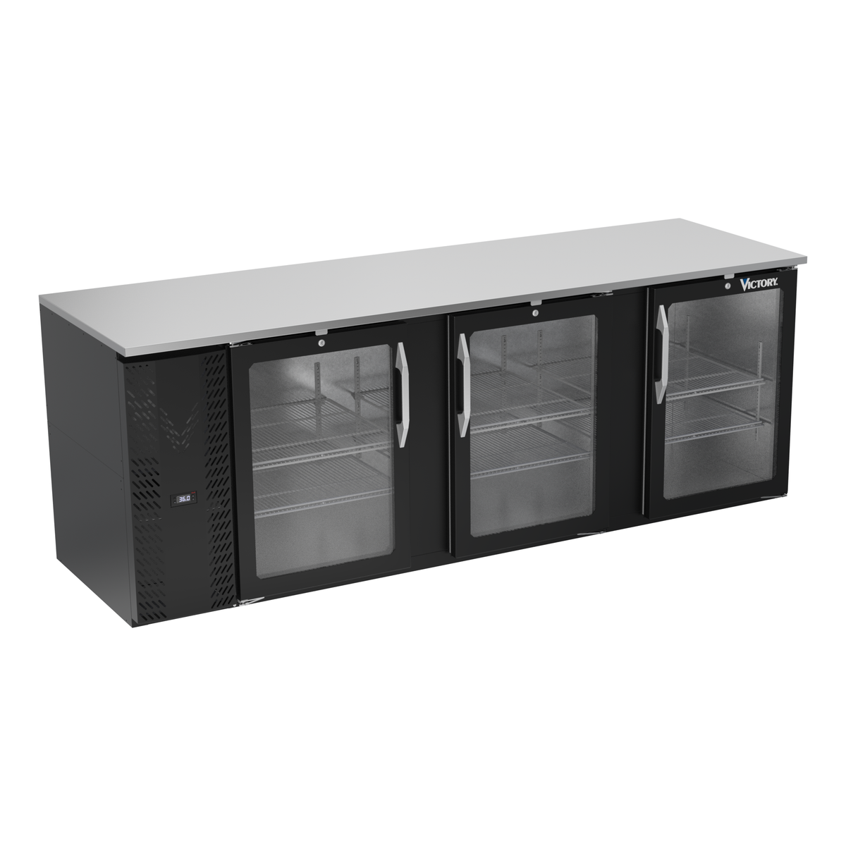 Victory VBB94HC-G-B 94" Solid Door Back Bar Cooler