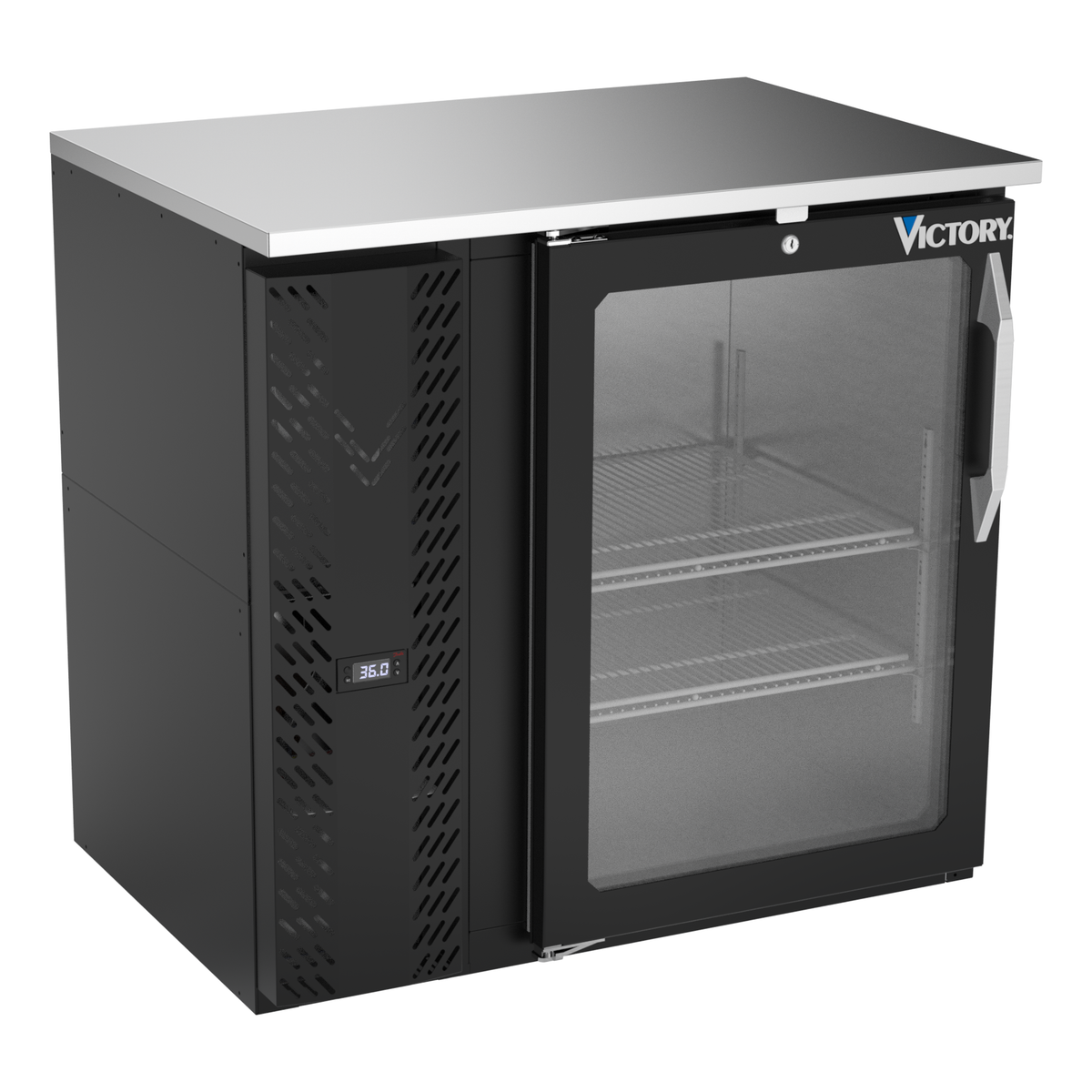 Victory VBBN36HC-FG-B 36" Solid Door Back Bar Cooler