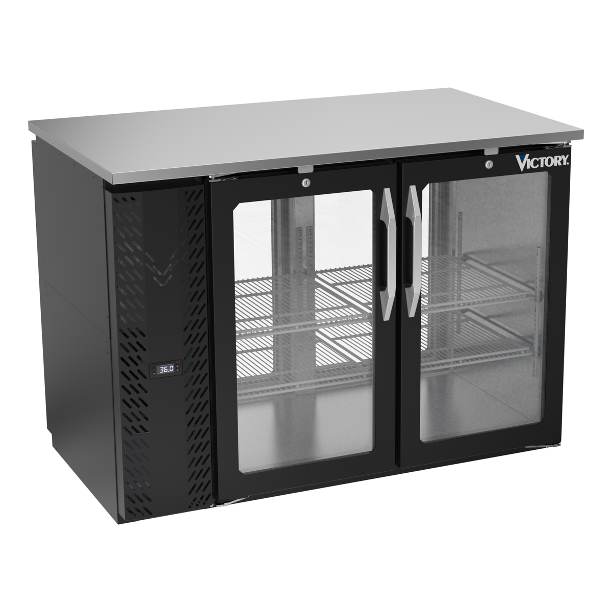 Victory VBBN48HC-G-PT-B 48" Solid Door Back Bar Cooler