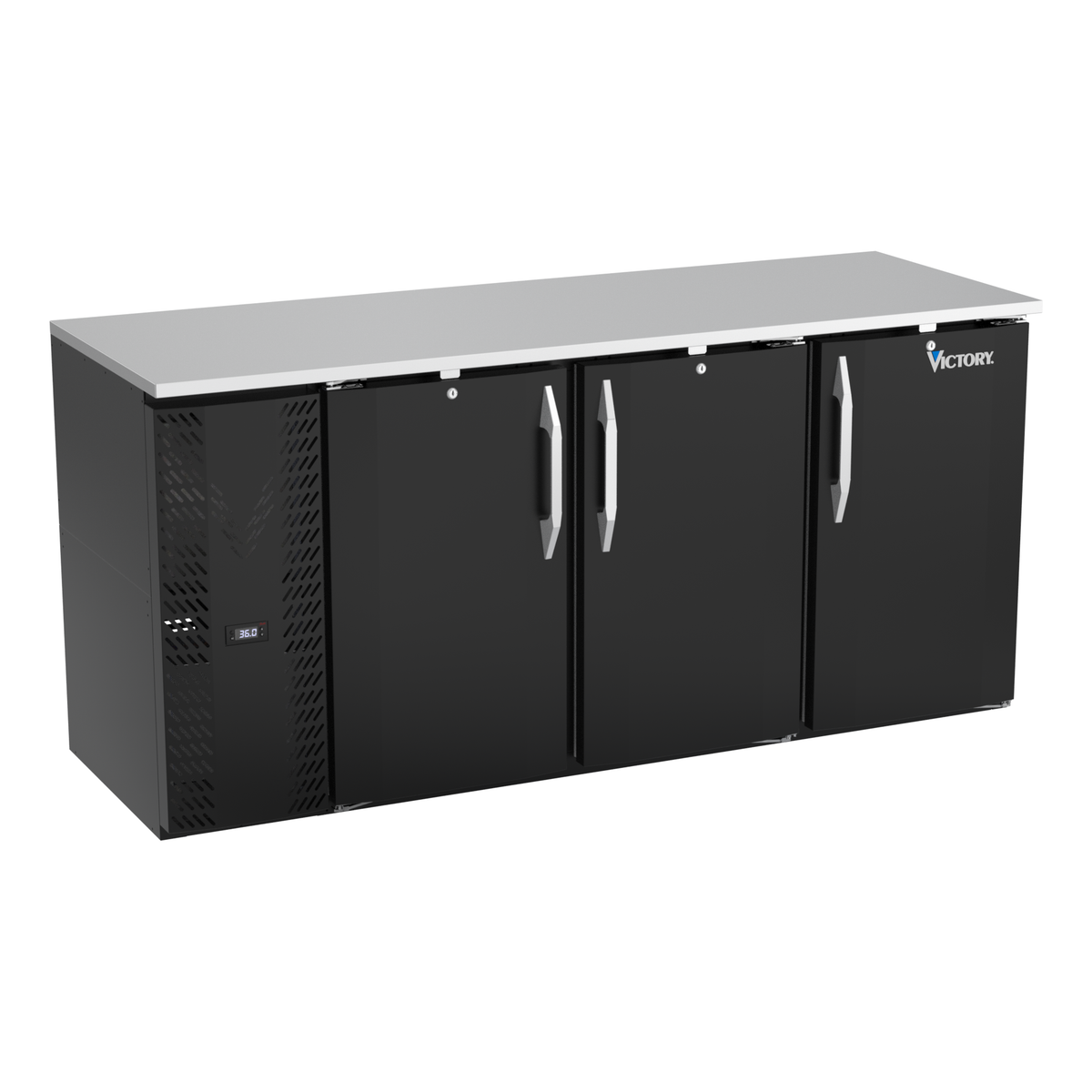 Victory VBBN72HC-B 72" Solid Door Back Bar Cooler