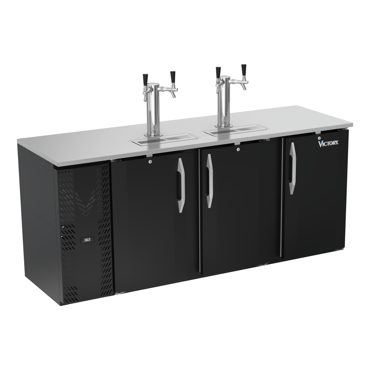 Victory VDDN78HC-B 78" Draft Beer Cooler