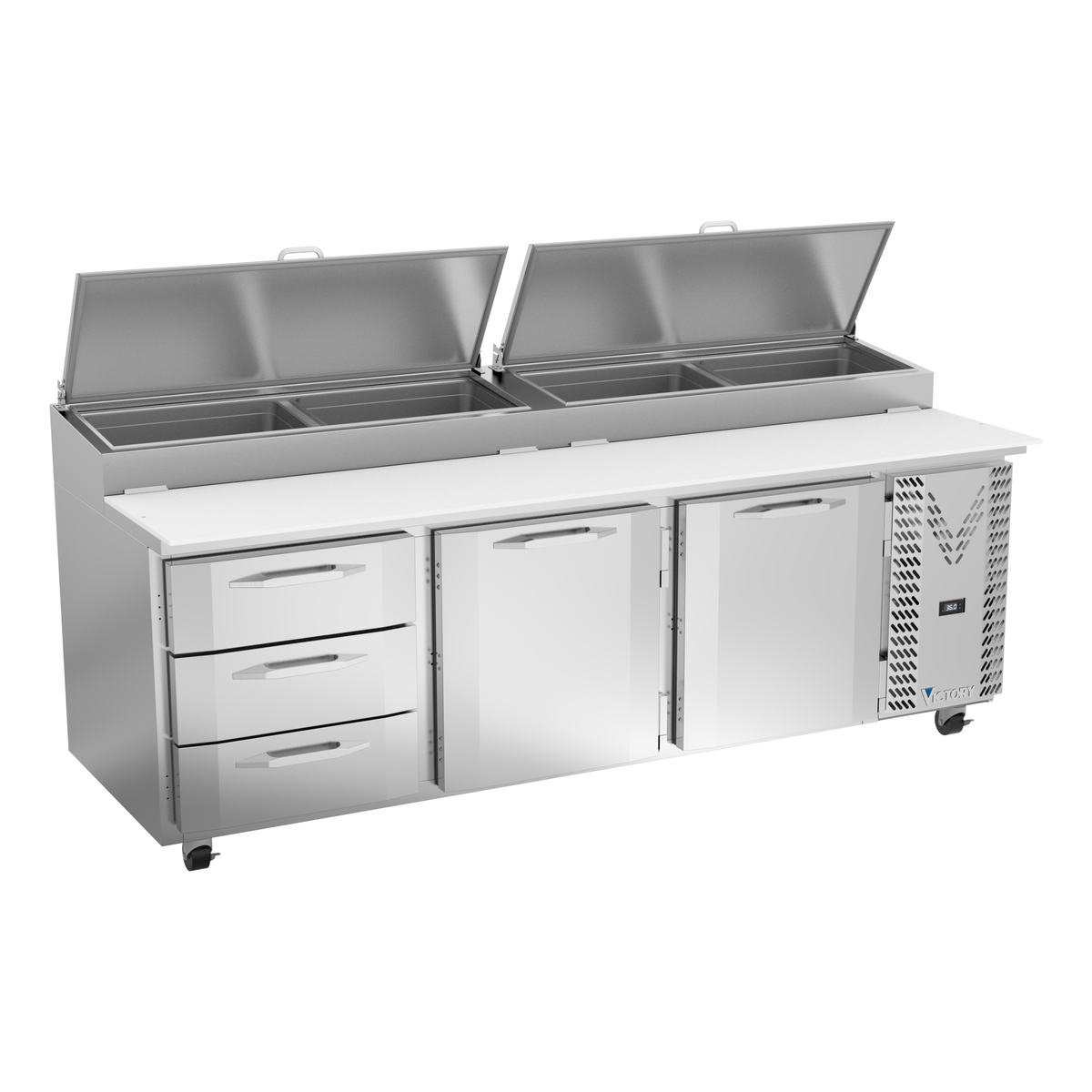 Victory VPPD93HC-3 93" Pizza Prep Table