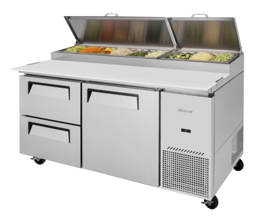 Turbo Air TPR-67SD-D2-N 67 1/8" 1 Door Pizza Prep Table