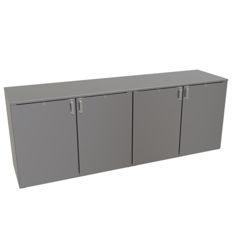 Glastender C1RB96 96" Solid Door Back Bar Cooler