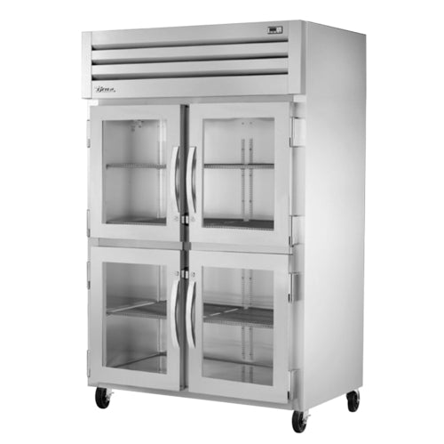 True STR2R-4HG-HC 52 5/8" 2 Section Glass Door Reach-In Refrigerator