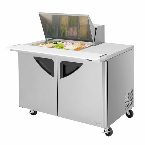 Turbo Air TST-48SD-12M-N(-LW) 48 3/8" 2 Doors 12 Pan Mega Top Sandwich / Salad Prep Table