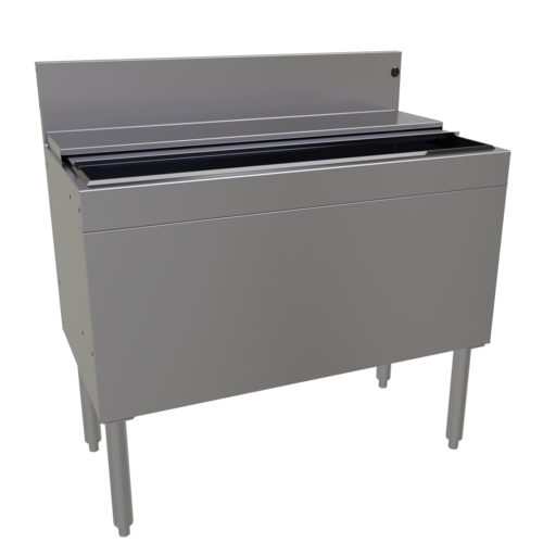 Glastender IBA-36-CP10-ED 36" Underbar Ice Bin / Cocktail Station
