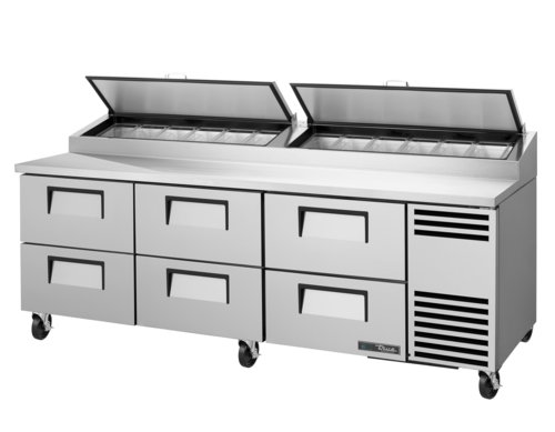 True TPP-AT2-93D-6-HC~HGTP 93 3/8" 6 Drawer Pizza Prep Table